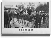 Walljar - FC Utrecht supporters '82 III - Zwart wit poster met lijst