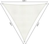 Shadow Comfort® Gelijkzijdige driehoek schaduwdoek - UV Bestendig - Zonnedoek - 600 x 600 x 600 CM - Mineral White