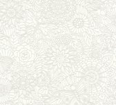 Papier peint ethnique Profhome 358161-GU papier peint intissé lisse avec motif nature blanc mat 5,33 m2