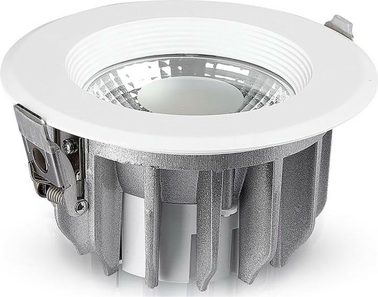 LED Spot – Inbouwspot – Nirano Baco – 30W – Warm Wit 3000K – Rond – Mat Wit – Aluminium