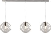 Olucia Joany - Hanglamp - Chroom/Transparant - E27