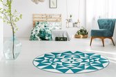 - Vloerkleed - Wit - Ø 160cm Rond