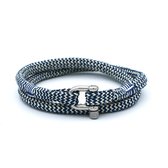Fernand witblauwe dubbele touw armband