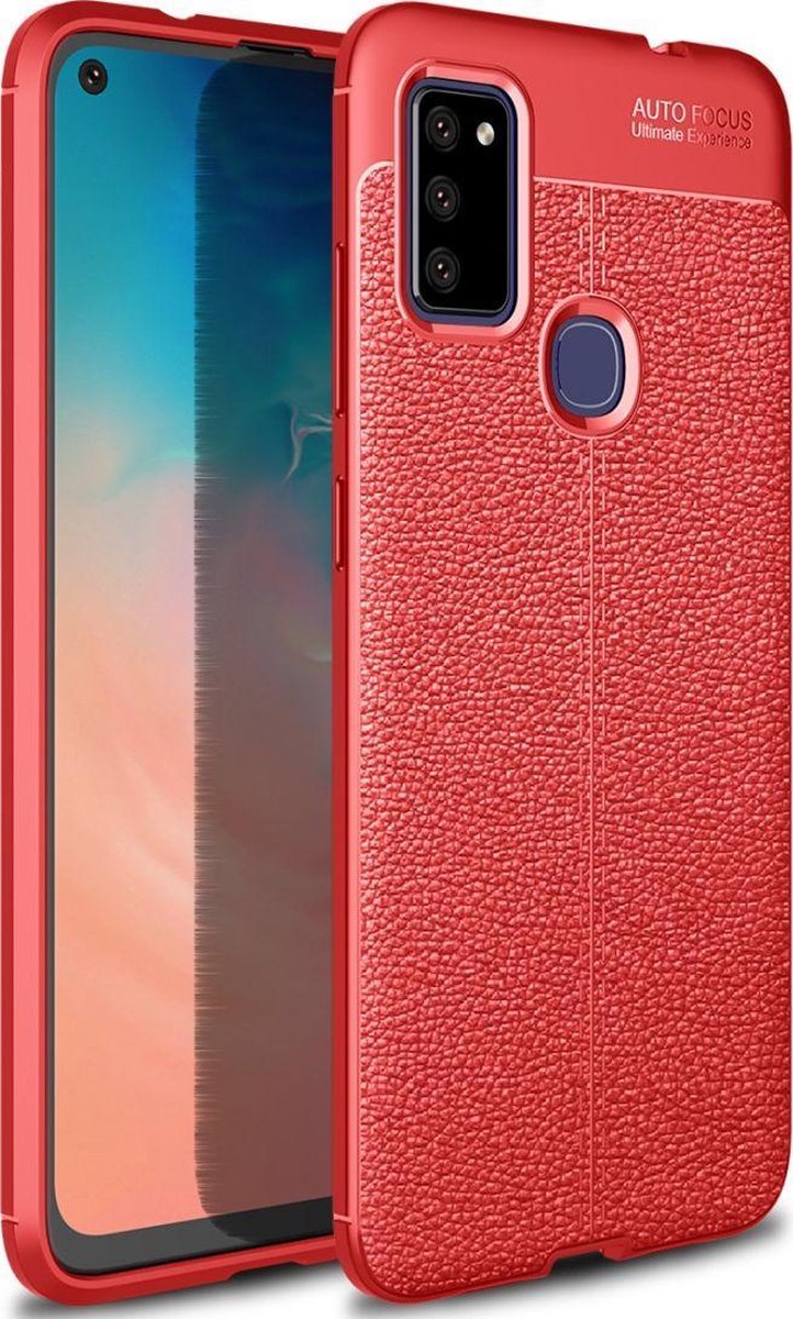 Mobigear Hoesje geschikt voor Samsung Galaxy M51 Telefoonhoesje Flexibel TPU | Mobigear Luxury Backcover | Galaxy M51 Case | Back Cover - Rood