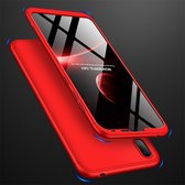 GKK Three Stage Splicing Full Coverage PC Case voor Huawei Y7 Pro (2019) (Rood)