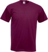 Set van 3x stuks basic bordeaux rode t-shirt voor heren - voordelige 100% katoenen shirts - Regular fit, maat: XL (42/54)