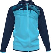 Joma Supernova II Jas Met Kap Heren - Turquoise Fluor / Marine | Maat: L