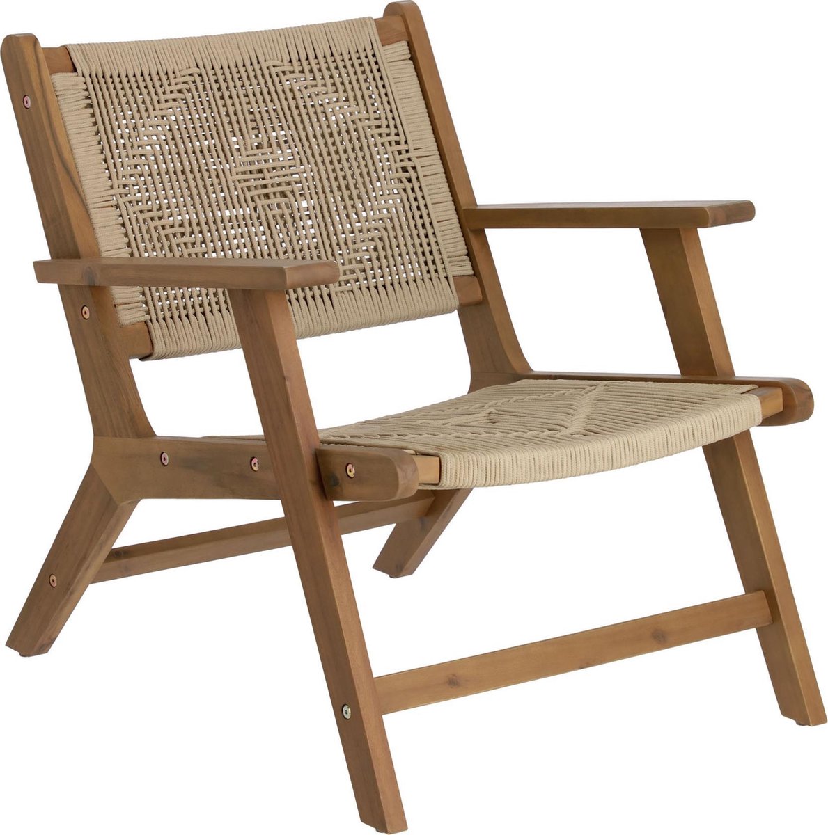 Kave Home – Geralda fauteuil in acaciahout met donkere afwerking FSC 100%