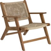 Kave Home - Geralda fauteuil in acaciahout met donkere afwerking FSC 100%