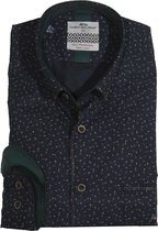 Dario Beltran Lange mouw Overhemd - Sierro-3VG Marine (Maat: M)