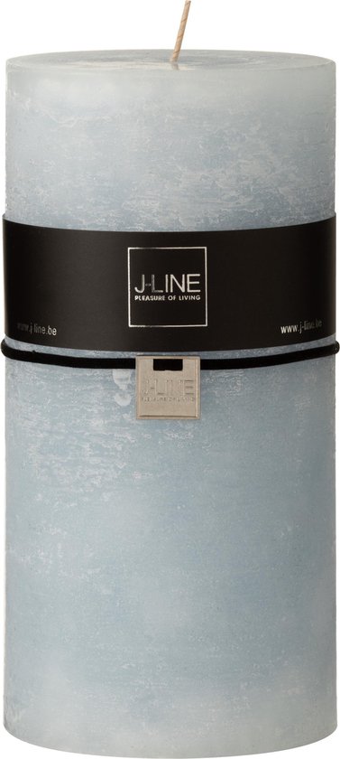 J-Line cilinderkaars - lichtblauw - XXL - 140U - 6 stuks