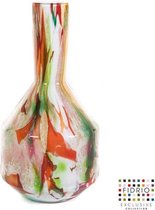 Design vaas Benito large - Fidrio MIXED COLOURS - glas, mondgeblazen bloemenvaas - hoogte 35 cm