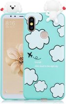 Voor Xiaomi Redmi 6 Pro schokbestendige cartoon TPU beschermhoes (wolken)