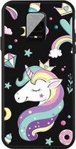 Voor Xiaomi Redmi Note 9s Pattern Printing Embossment TPU Mobile Case (Candy Unicorn)