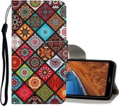 Voor Geschikt voor Xiaomi Redmi Note 8T Gekleurde Tekening Patroon Horizontale Flip Leren Case met Houder & Kaartsleuven & Portemonnee (Folk-custom)
