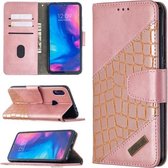 Voor Xiaomi Redmi Note 7 Bijpassende Kleur Krokodil Textuur Horizontale Flip PU Lederen Case met Portemonnee & Houder & Kaartsleuven (Rose Goud)