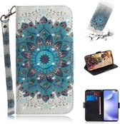 Voor Xiaomi Redmi K30 3D Schilderen Horizontale Flip Leren Case met Houder & Kaartsleuf & Portemonnee & Lanyard (Pauwkrans)