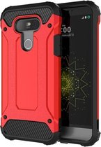 Tough Armor TPU + PC combinatiehoes voor LG G5 (rood)