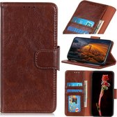 Voor LG Harmony 4 Napa Texture Horizontale Flip Leather Case met houder & kaartsleuf & portemonnee (bruin)