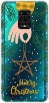 Voor Xiaomi Redmi Note 9S Christmas Series Transparante TPU beschermhoes (vijfpuntige ster)