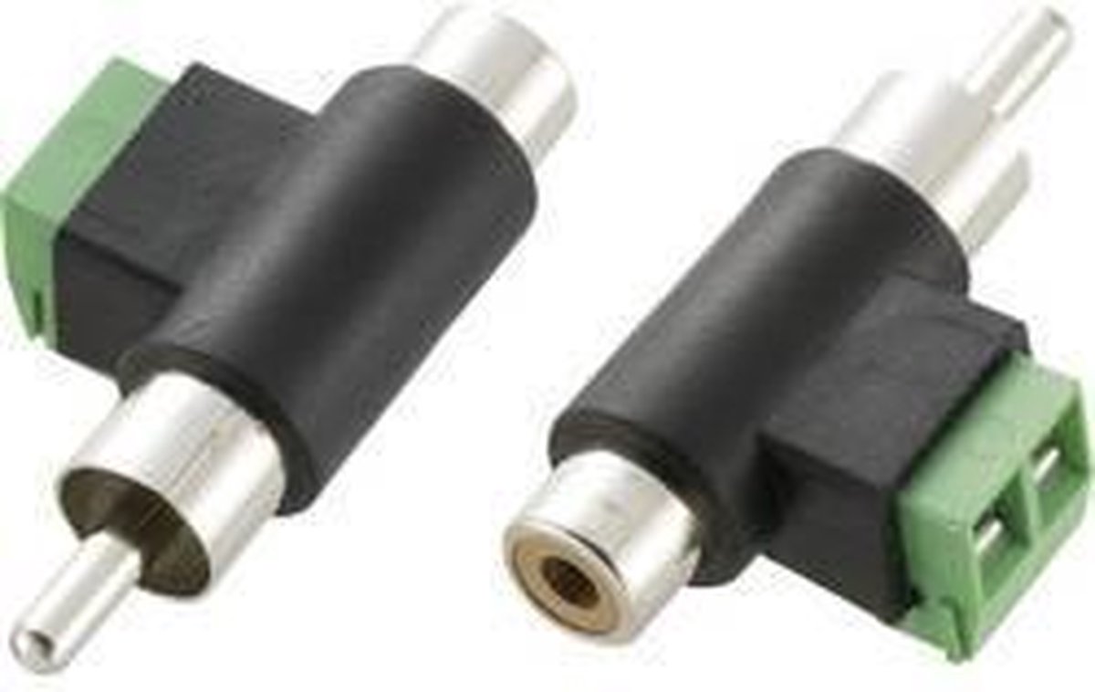 TRU COMPONENTS Cinch-adapter Cinch-stekker - Cinch-koppeling, Schroeven Inhoud: 1 stuk(s)