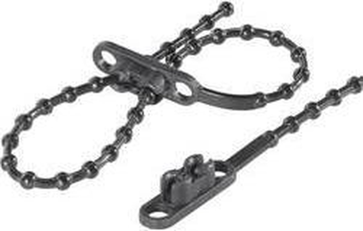 TRU COMPONENTS 1592905 TC-KTVR145BK203 Knopenband 145 mm 2 mm Zwart Met dubbele kop 100 stuk(s)