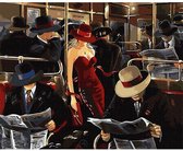 Schilderenopnummers.com® - Schilderen op nummer volwassenen - Woman in Red - 50x40 cm - Paint by numbers