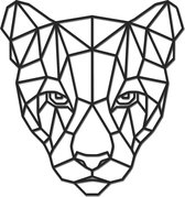 Hout-Kado - Poema - Small - Zwart - Geometrische dieren en vormen - Hout - Lasergesneden- Wanddecoratie