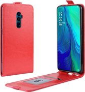 Crazy Horse Verticale Flip Leren Beschermhoes voor OPPO Reon 10X Zoom (rood)