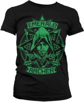 DC Comics Arrow Dames Tshirt -S- Emerald Archer Zwart