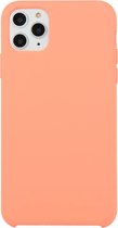Voor iPhone 11 Pro Max Effen kleur Effen siliconen schokbestendig hoesje (Begonia)