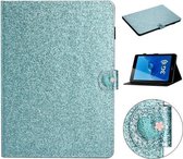 Voor Huawei MediaPad T3 7.0 Glitter Poeder Liefde Gesp Horizontale Flip Leren Case met Houder & Kaartsleuven (Blauw)
