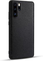 Voor Huawei P30 Pro Lychee Graan Cortex Anti-vallen TPU Mobiele Telefoon Shell Beschermhoes (Zwart)