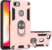 Voor vivo Y83 2 in 1 Armor Series PC + TPU beschermhoes met ringhouder (roségoud)