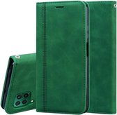 Voor Huawei P40 Lite Frosted Business Magnetische Horizontale Flip PU Leather Case met houder & kaartsleuf & lanyard (groen)