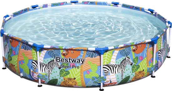 Steel Pro Animaux Ronde 305x66 cm - Deal Piscine Deluxe