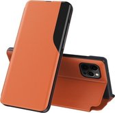 Zijdisplay Magnetisch schokbestendig horizontaal lederen flip-hoesje met houder voor iPhone 11 Pro Max (oranje)