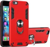 Voor iPhone 6 Plus / 6s Plus 2 in 1 Armor Series PC + TPU beschermhoes met ringhouder (rood)