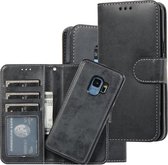Voor Samsung Galaxy S9Plus Retro 2in1 afneembare magnetische horizontale flip TPU+PU lederen tas met houder&kaartsleuven&fotolijst&portemonnee (zwart)