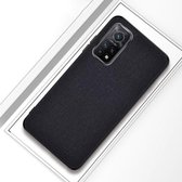 Voor Xiaomi Mi 10T Pro 5G schokbestendige stoffen textuur PC + TPU beschermhoes (zwart)