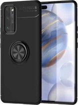 Voor Huawei Honor 30 Pro Lenuo schokbestendige TPU beschermhoes met onzichtbare houder (zwart)