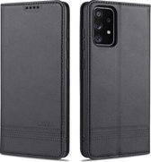 Voor Samsung Galaxy A72 5G AZNS Magnetische Kalf Textuur Horizontale Flip Leren Case met Kaartsleuven & Houder & Portemonnee (Zwart)