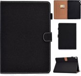 Voor iPad 10.2 inch effen kleur horizontale flip lederen tas met houder & kaartsleuven & pen-sleuf & slaap / wekfunctie (zwart)