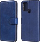 Voor Samsung Galaxy M31 klassieke kalfsstructuur PU + TPU horizontale flip lederen tas, met houder en kaartsleuven en portemonnee (blauw)