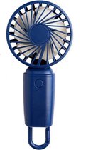 Draagbare mini-USB oplaadbare stille handventilator (blauw)