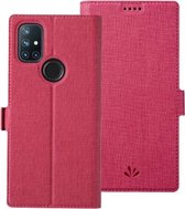 Voor OnePlus Nord N10 5G ViLi K-serie schokbestendig TPU + PU lederen magnetische gesp horizontale flip case met kaartsleuven & portemonnee & houder (rose rood)