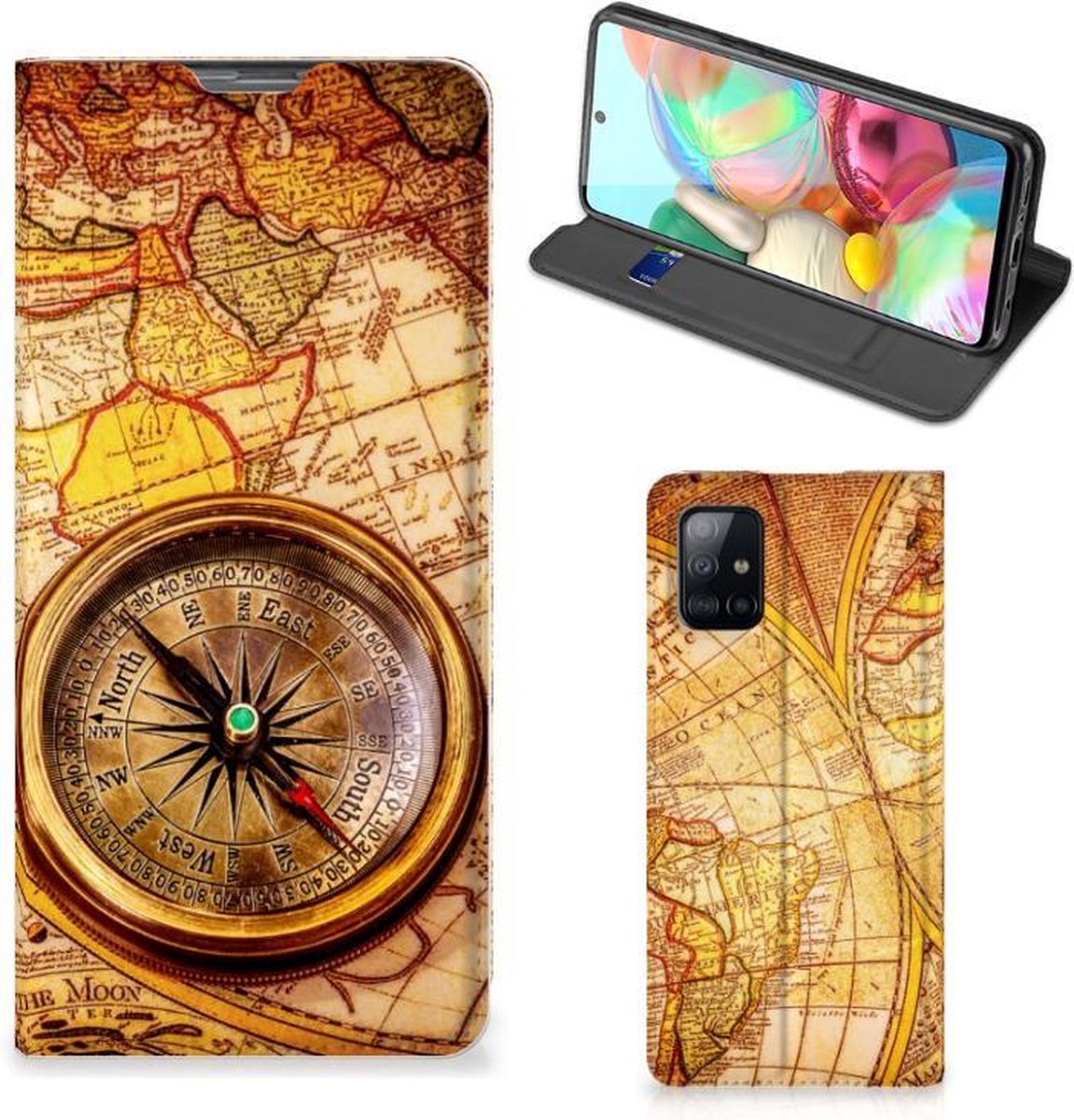 Samsung Galaxy A71 Book Cover Kompas