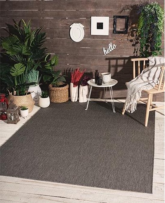 Outdoor Vloerkleed Antraciet-120 x 170 cm