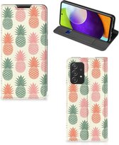 Smartphone Hoesje Geschikt voor Samsung Galaxy A52 5G Enterprise Editie | A52 4G Leuk Bookcase Ananas