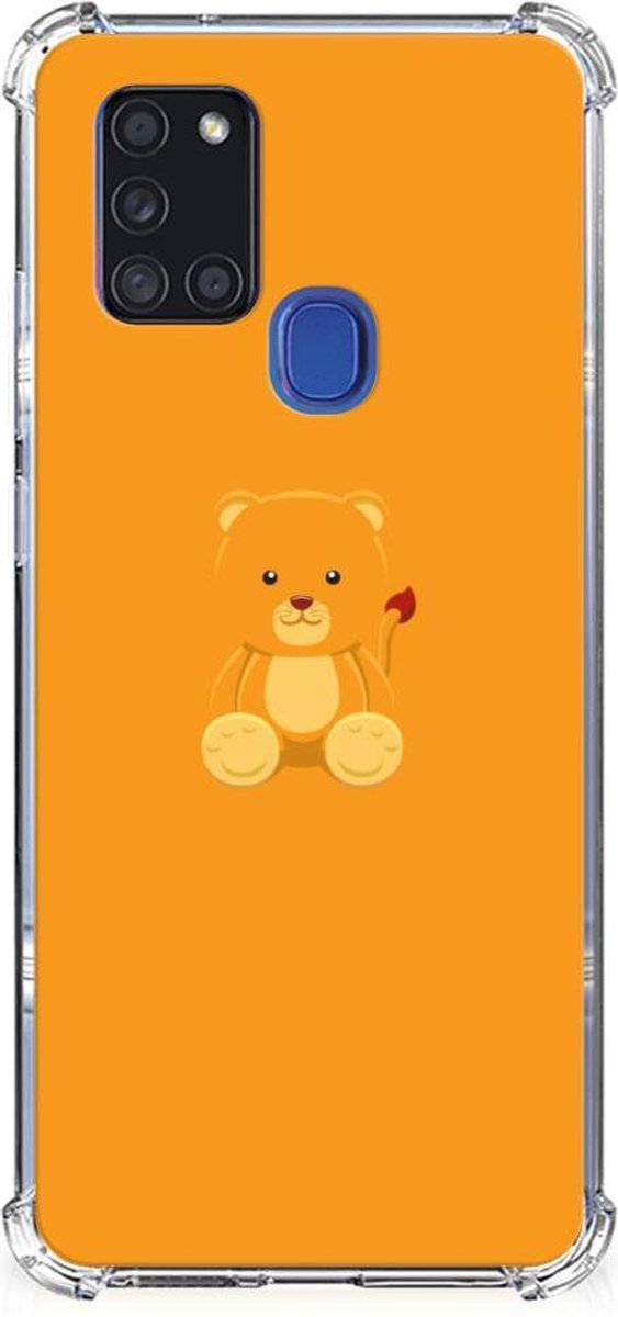 TPU Case Anti-Shock voor Samsung Galaxy A21s Stevig Bumper Hoesje Baby Beer